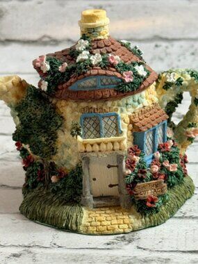 Vintage Lenox Teapot Cottage Tea Pot Garden Figurine Lid 1996 Home Gift Flowers